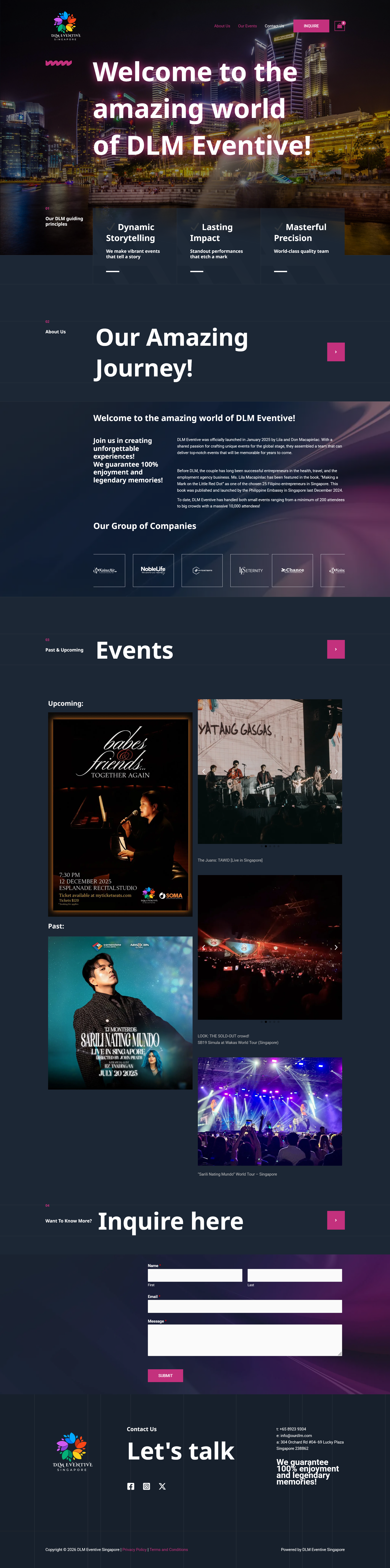 DLM Eventive Singapore - Events Management Website