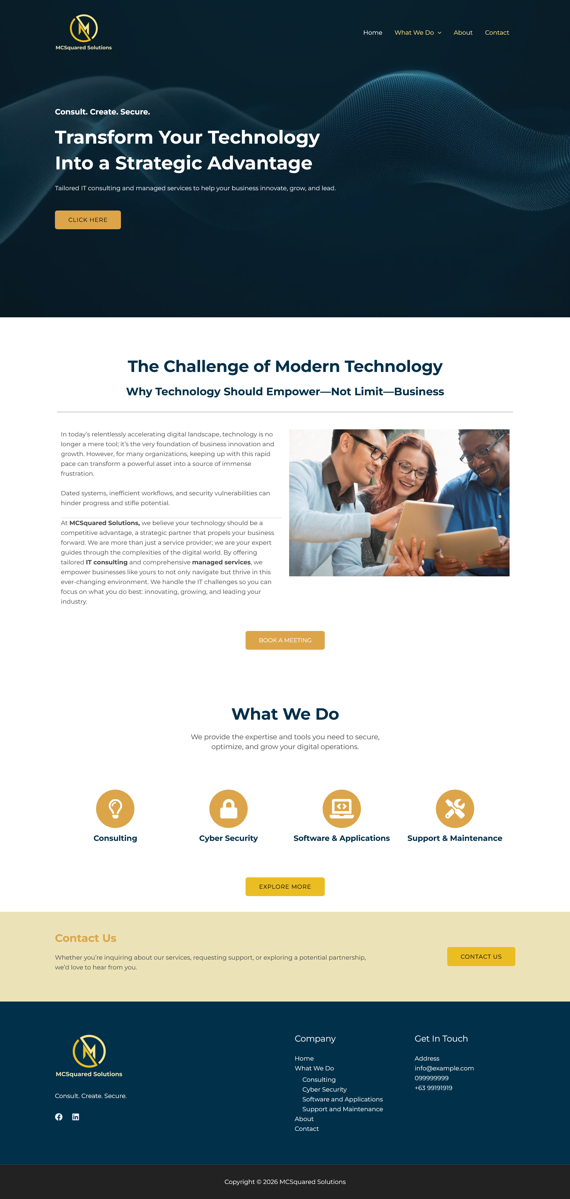 MCSquared Solutions - Corporate Website
